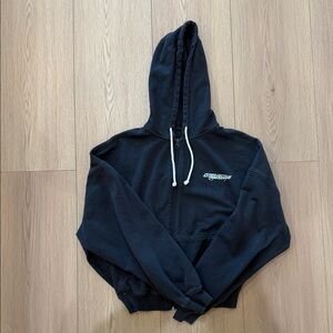 Oner Active Raw Lounge Oversized Zip Through Hoodie with Graphic